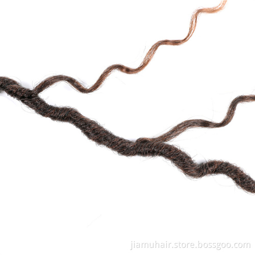 Synthetic Crochet Braids Hair Passion Twist River Goddess Locs Hair Extension Ombre Brown Faux Locs With Curly Hair